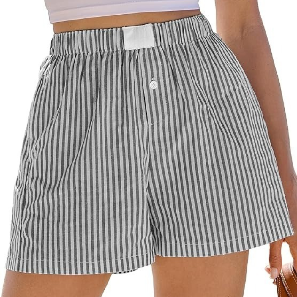 Women Gingham Plaid Boxer Lounge Shorts - Image 25