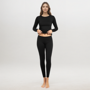 Women Thermal Underwear Set Long Johns Base Layer Pajamas