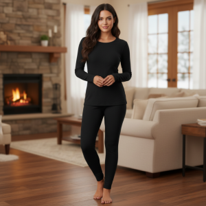 Micro Waffle Thermal Underwear Set For Cold Weather For Women