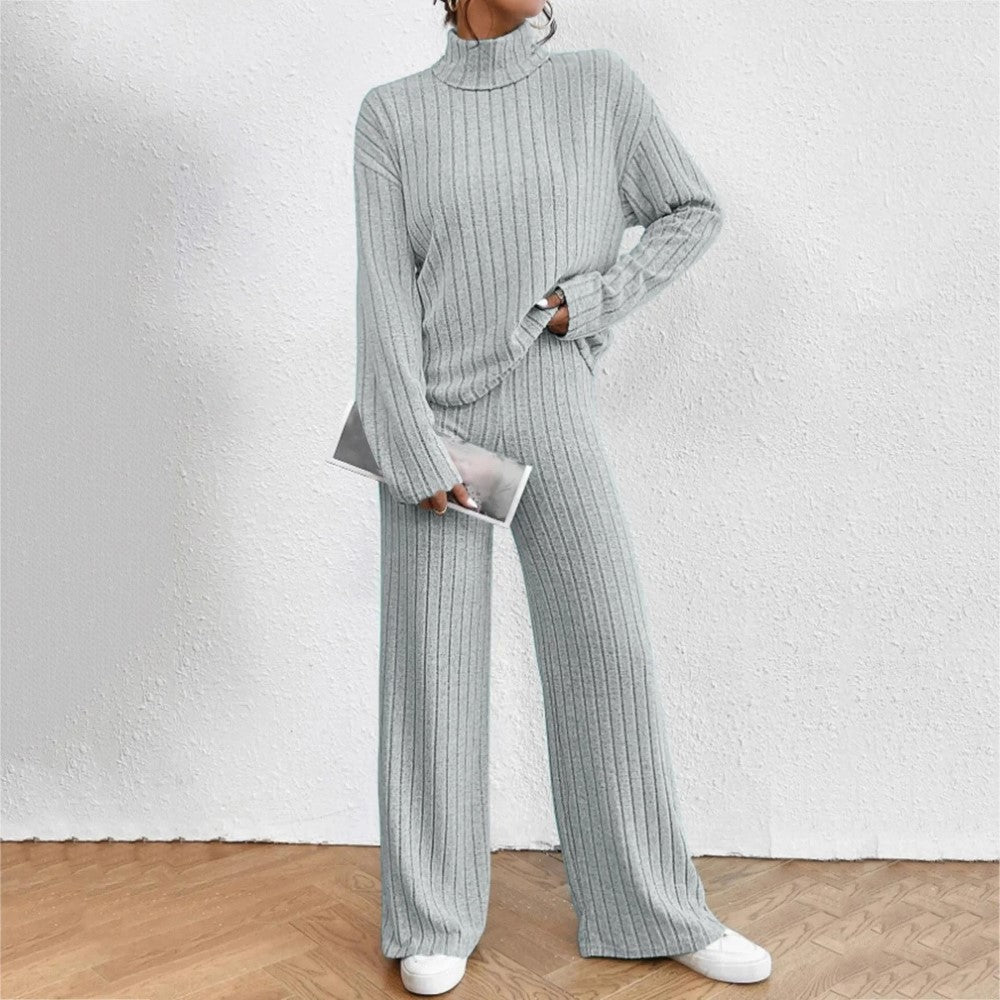 Ribbed Knit Two Piece Lounge Set - Image 5