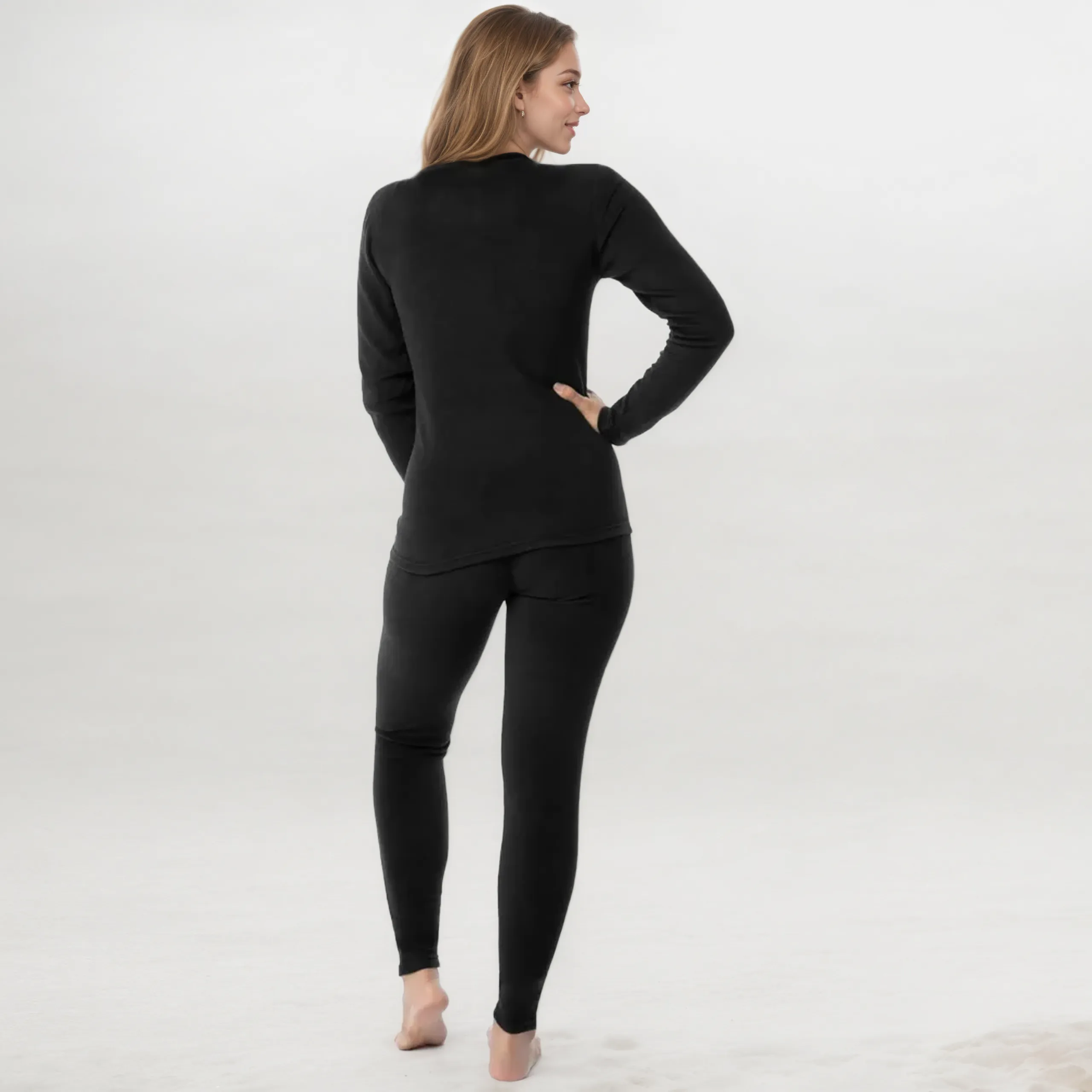 Pack Of 2 Thermal Underwear Ultra Soft Fleece Lined Base Layer Set - Image 3