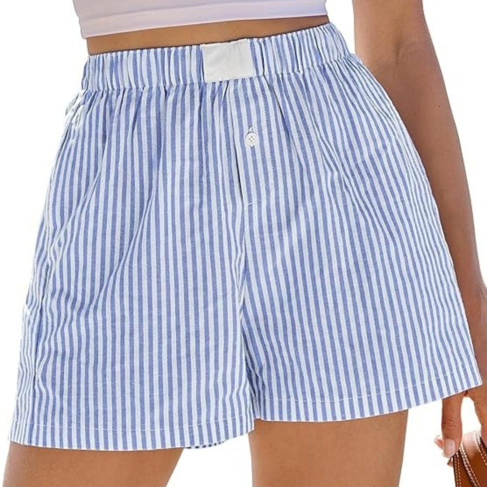 Women Gingham Plaid Boxer Lounge Shorts - Image 24