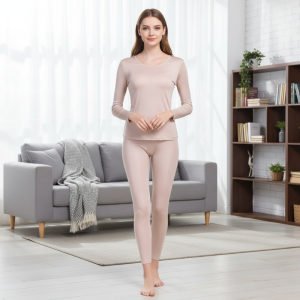 Mulberry Silk Long Johns Thermal Underwear Sets For Women