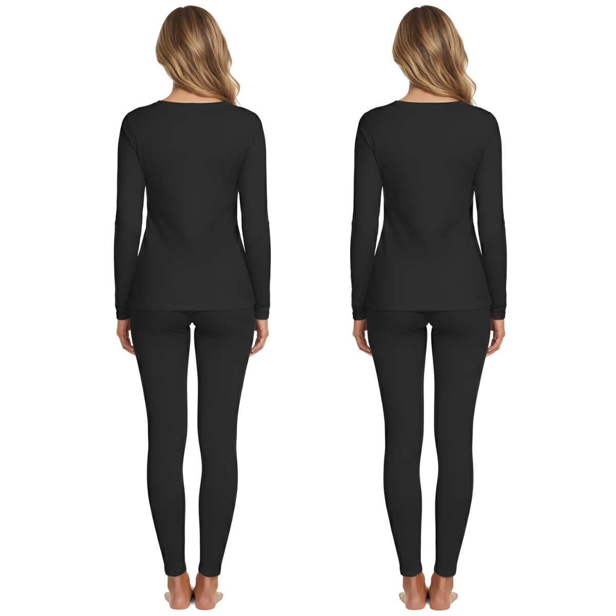 Pack Of 2 Women Thermal Base Layer Underwear Top And Bottom Set - Image 2