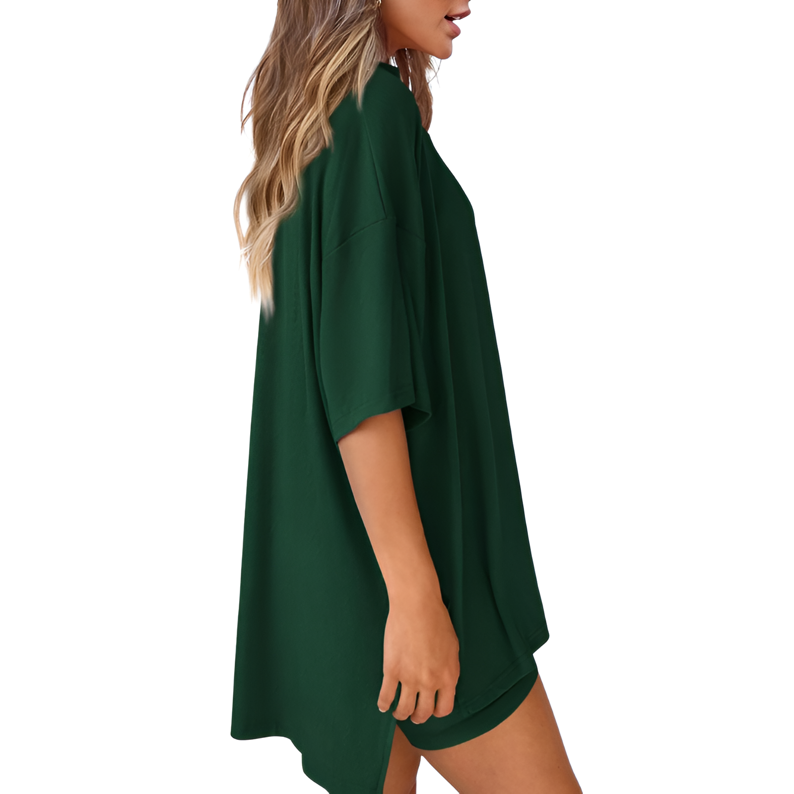 Two Piece Lounge Sets For Women With Oversized T Shirt And Biker Shorts - Image 13