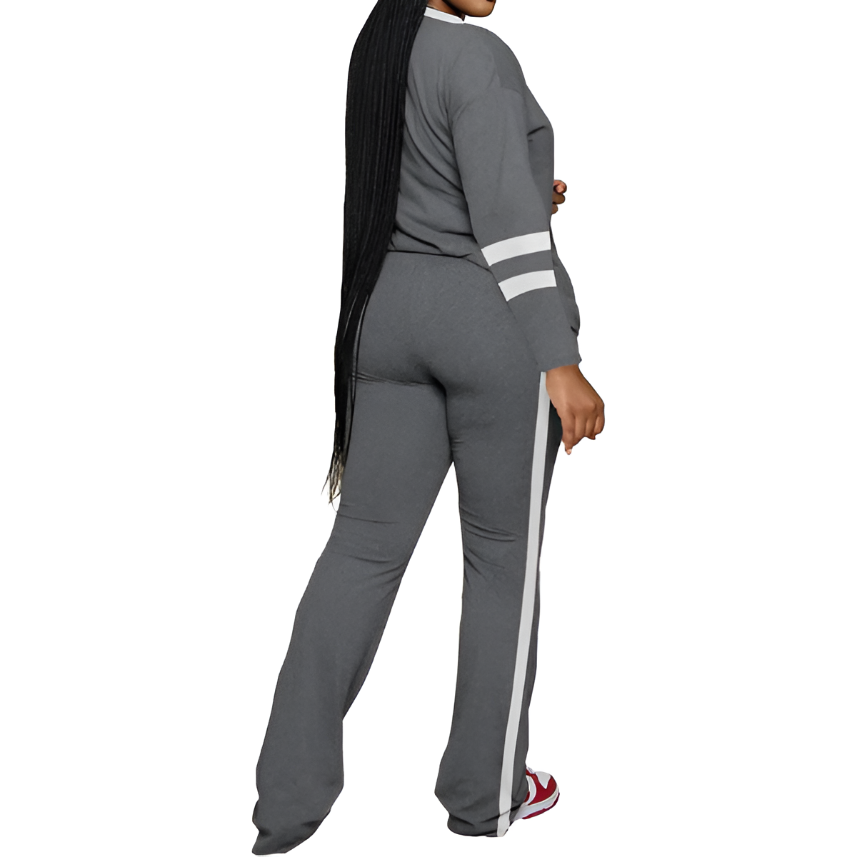Two Piece Lounge Sets For Women With Long Sleeve Casual Top And Flare Pants - Image 30