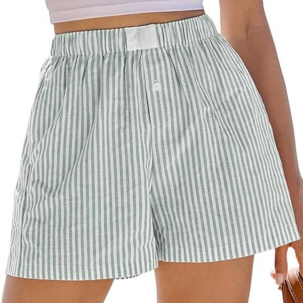 Women Gingham Plaid Boxer Lounge Shorts - Image 23