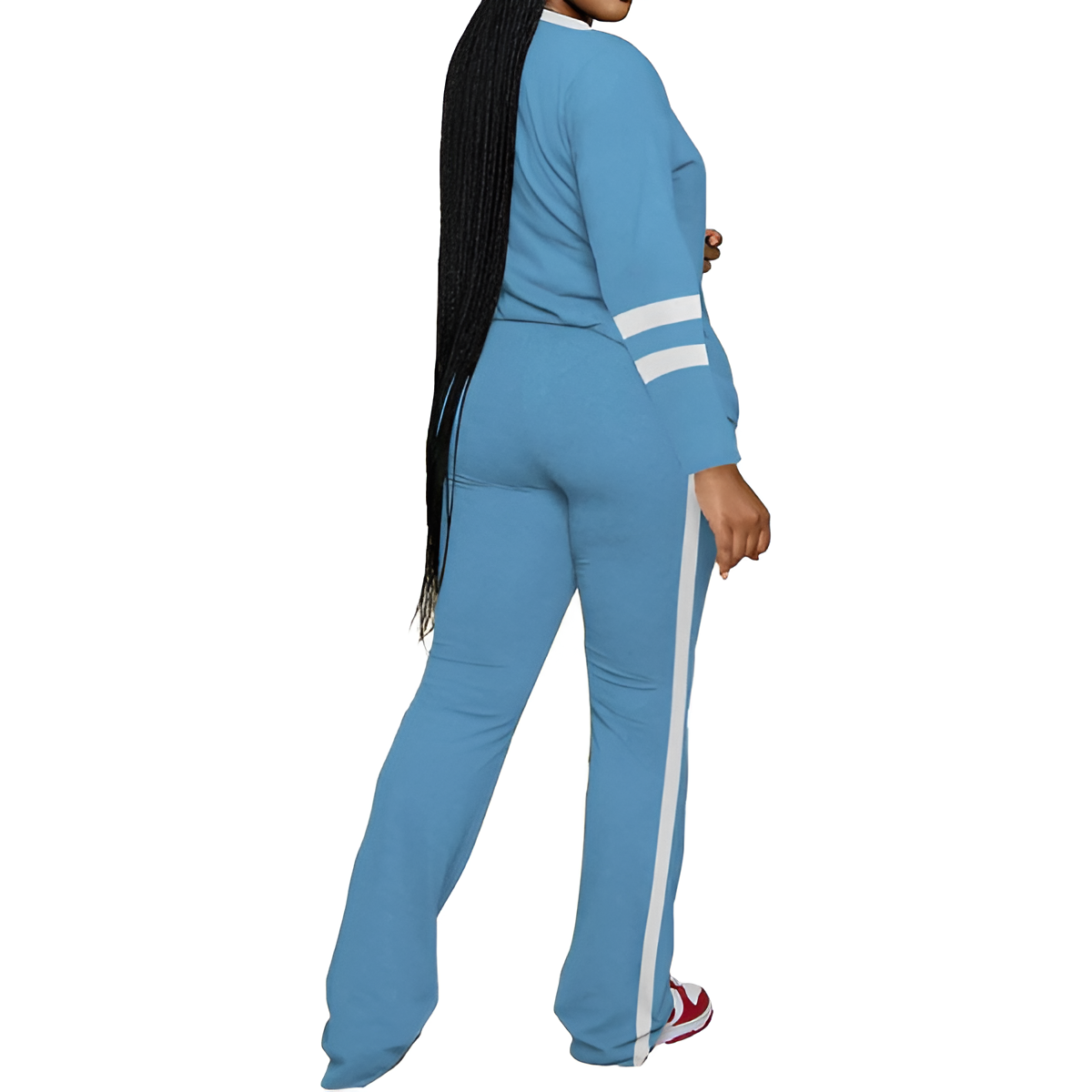 Two Piece Lounge Sets For Women With Long Sleeve Casual Top And Flare Pants - Image 21