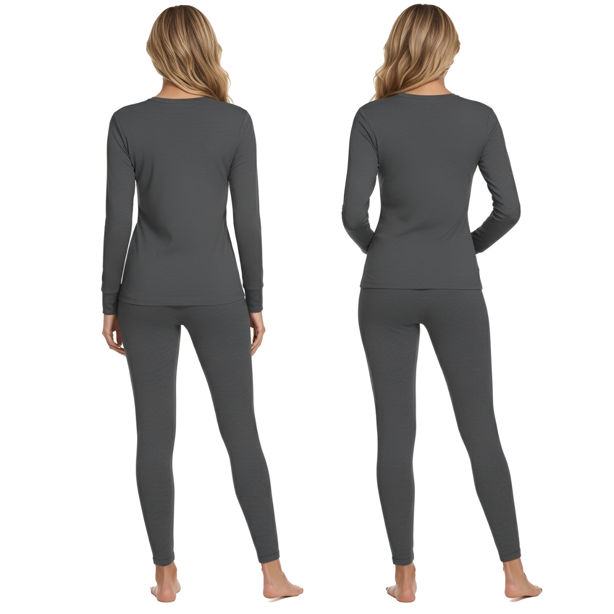 Pack Of 2 Women Thermal Base Layer Underwear Top And Bottom Set - Image 4