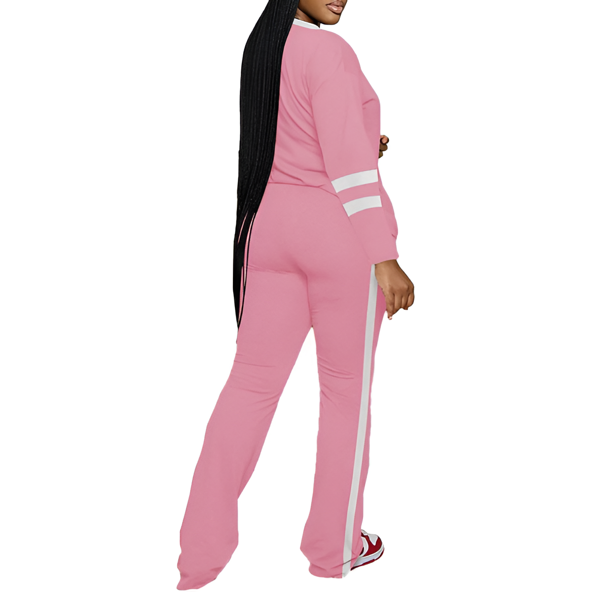 Two Piece Lounge Sets For Women With Long Sleeve Casual Top And Flare Pants - Image 10