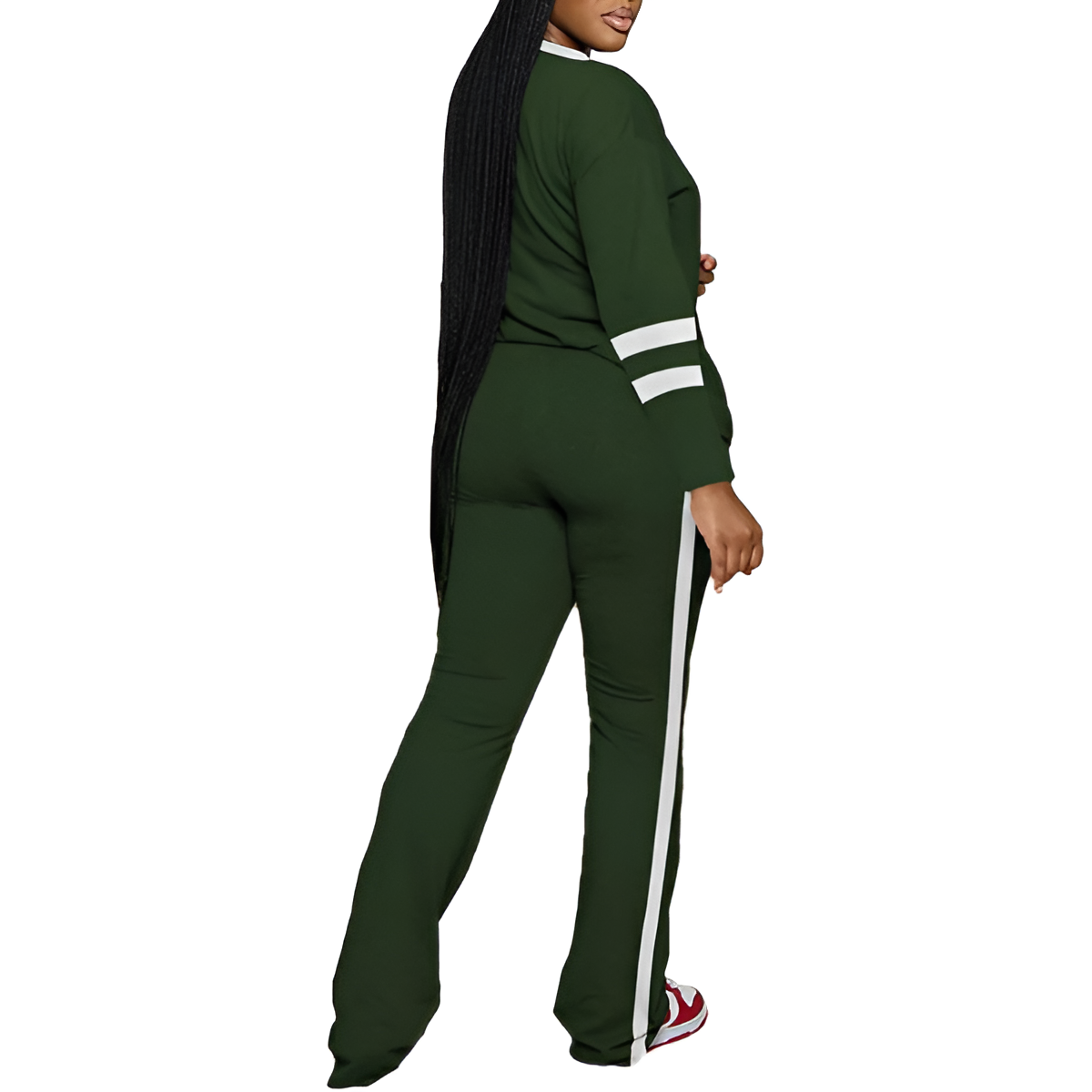Two Piece Lounge Sets For Women With Long Sleeve Casual Top And Flare Pants - Image 2