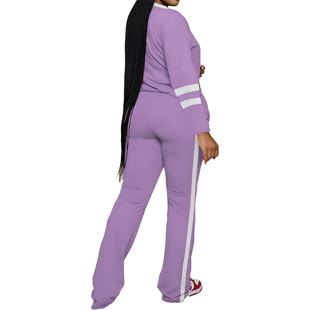 Two Piece Lounge Sets For Women With Long Sleeve Casual Top And Flare Pants - Image 38