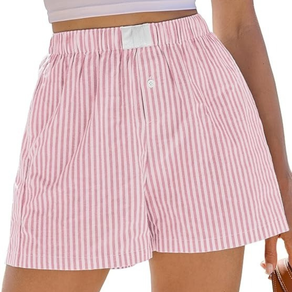 Women Gingham Plaid Boxer Lounge Shorts - Image 22
