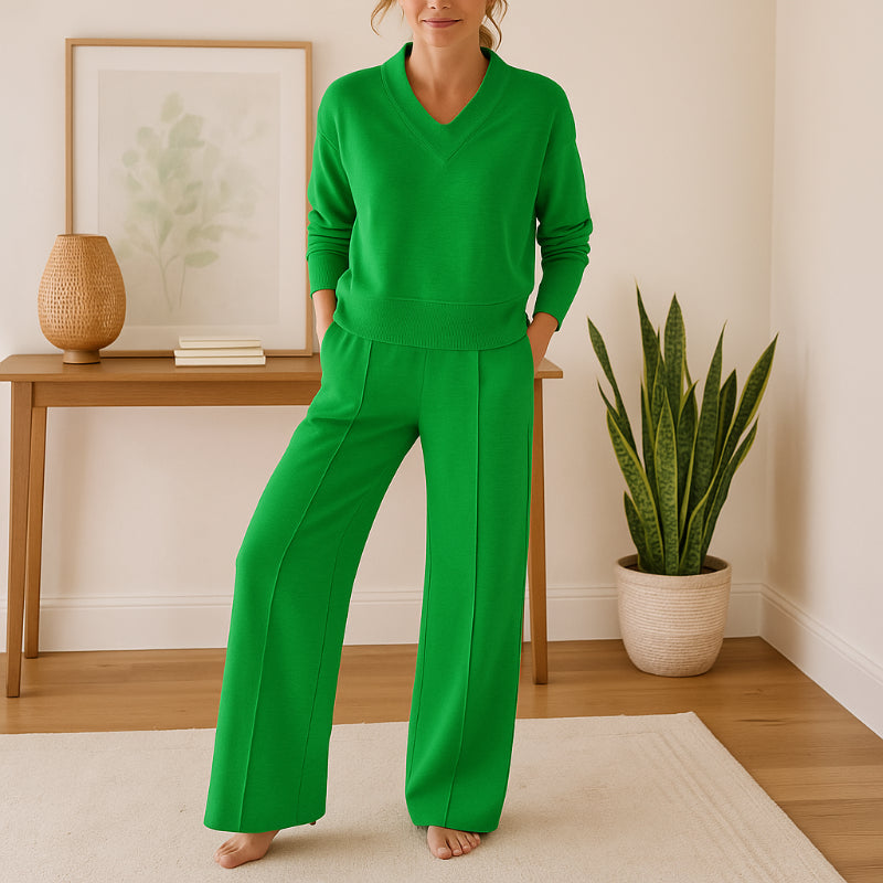 Comfy V Shape Loungewear Set With Pants