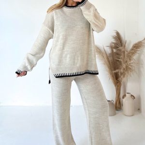 Cozy Two Piece Oversized Knitted Lounge Set