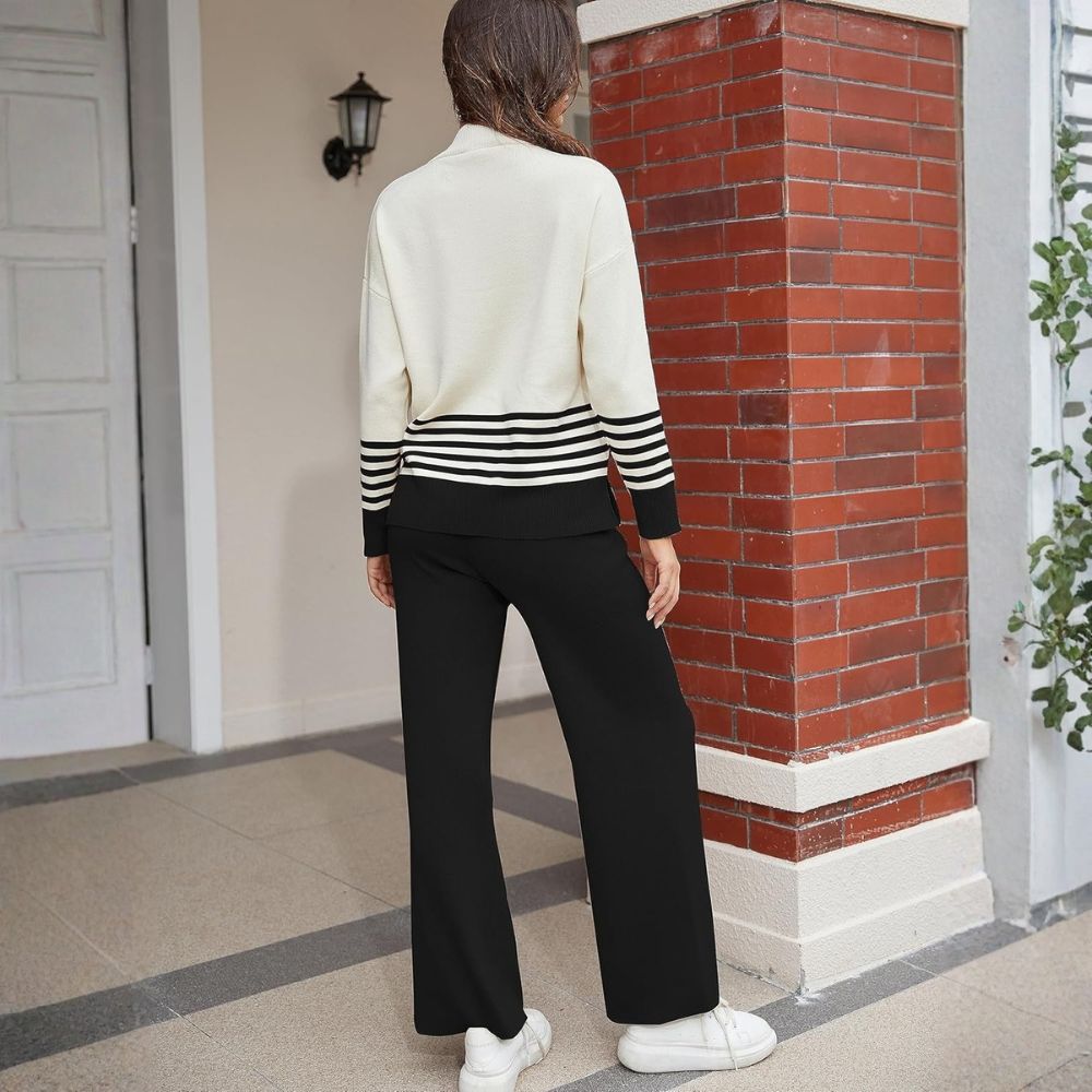 Two Piece Lounge Sets For Women With Knitted Pullover Sweater And Matching Pants - Image 6