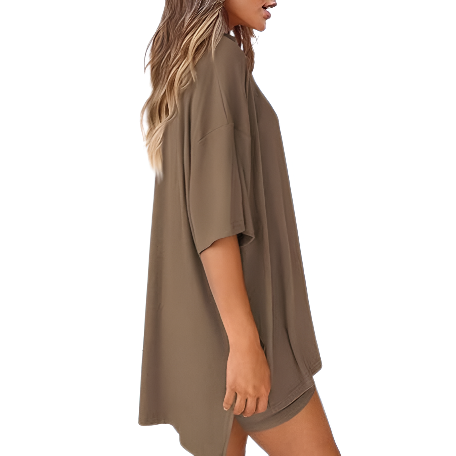 Two Piece Lounge Sets For Women With Oversized T Shirt And Biker Shorts - Image 26