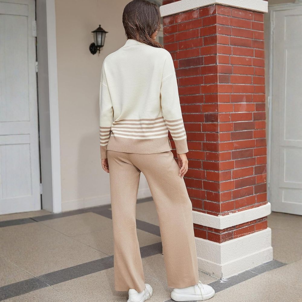 Two Piece Lounge Sets For Women With Knitted Pullover Sweater And Matching Pants - Image 15