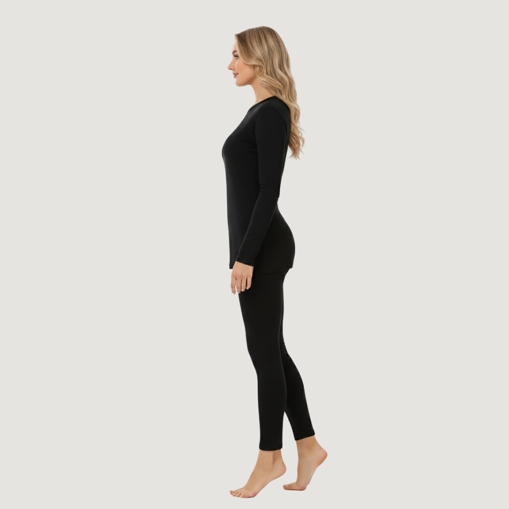 Long Johns Set Fleece Lined Base Layer Cold Weather Winter - Image 2